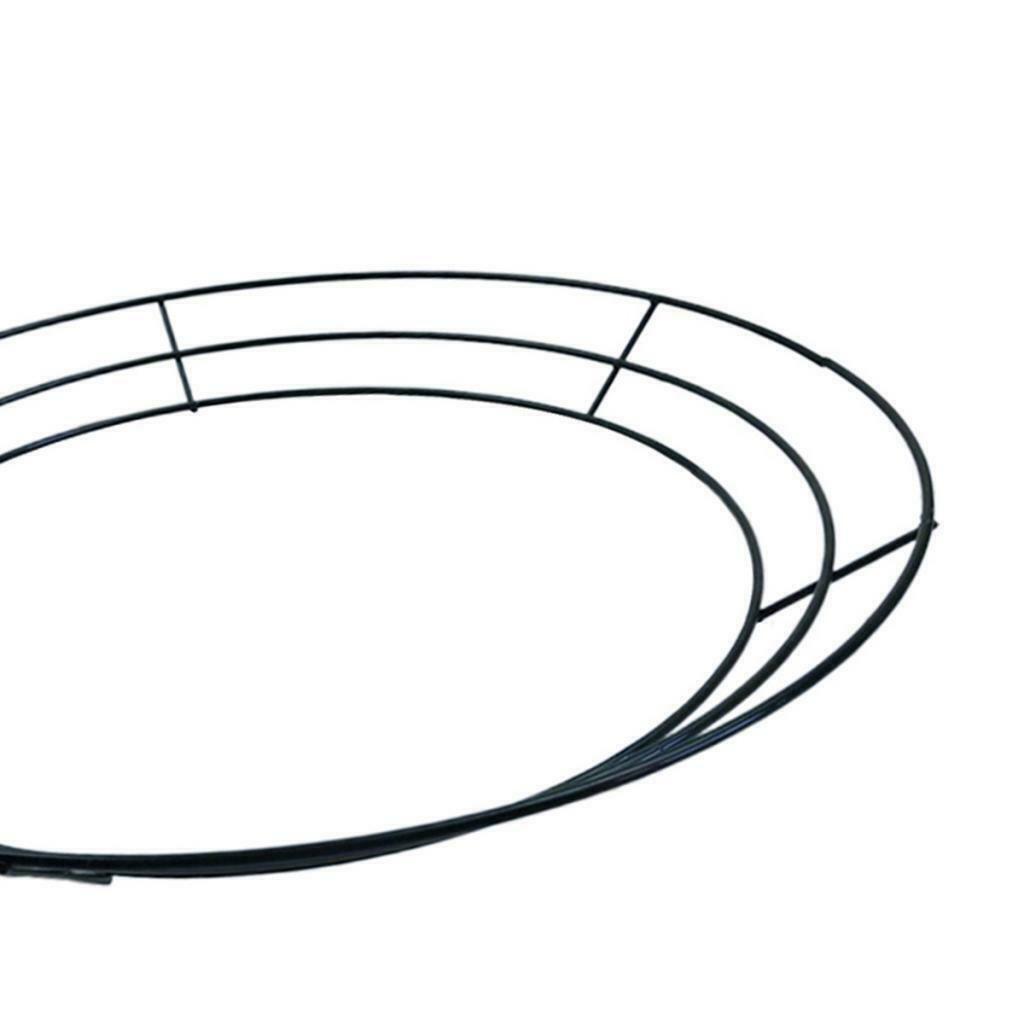5Pcs/Set Round Metal Wire Floral Wreath Frame Floral Craft for Wedding 25cm