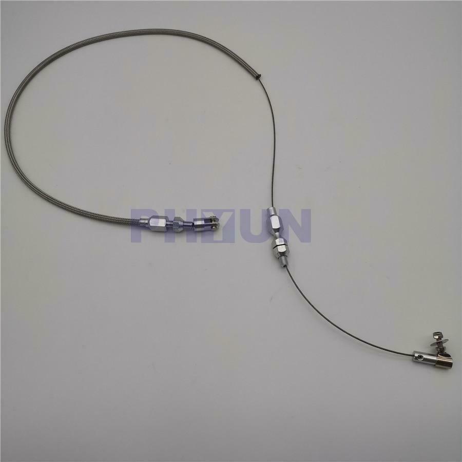 24" Car Auto Throttle Pedal Cable Braided Stainless Outer Tube Steel Inner Cable