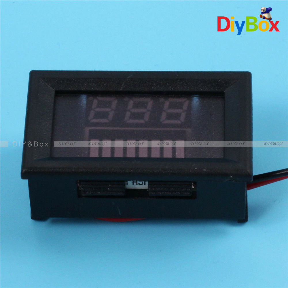 12V LED Indicator Battery Capacity Tester Voltmeter Lead-acid Lithium Red