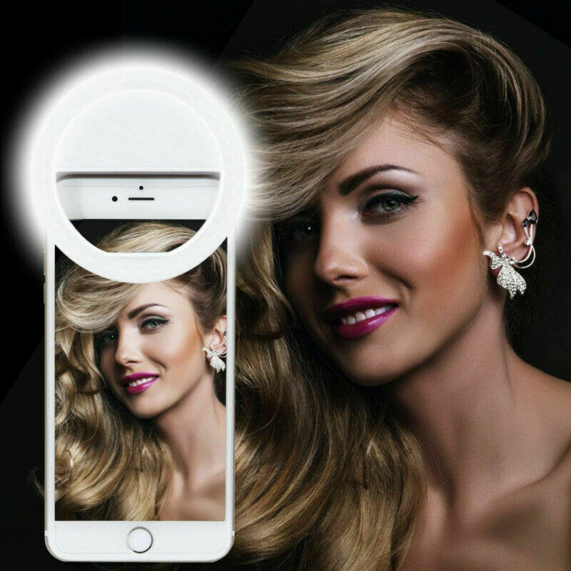 LED Ring Light Lamp Phone Selfie Camera Portable for Cell Phone USB Rechargable