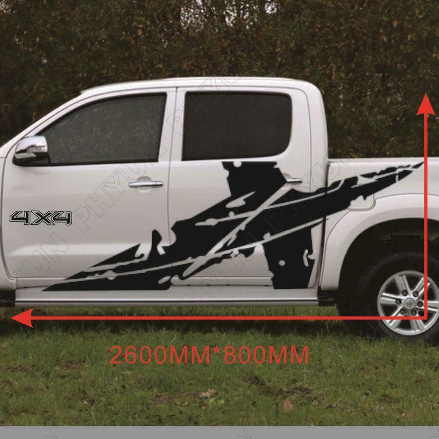 2x Black Truck Pickup Stickers Decoration Decals Graphics Accessories Universal