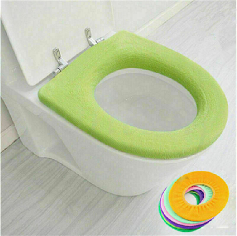 2X Bathroom Toilet Seat Cushion Closestool Washable Soft Warmer Toilet Mat Pad