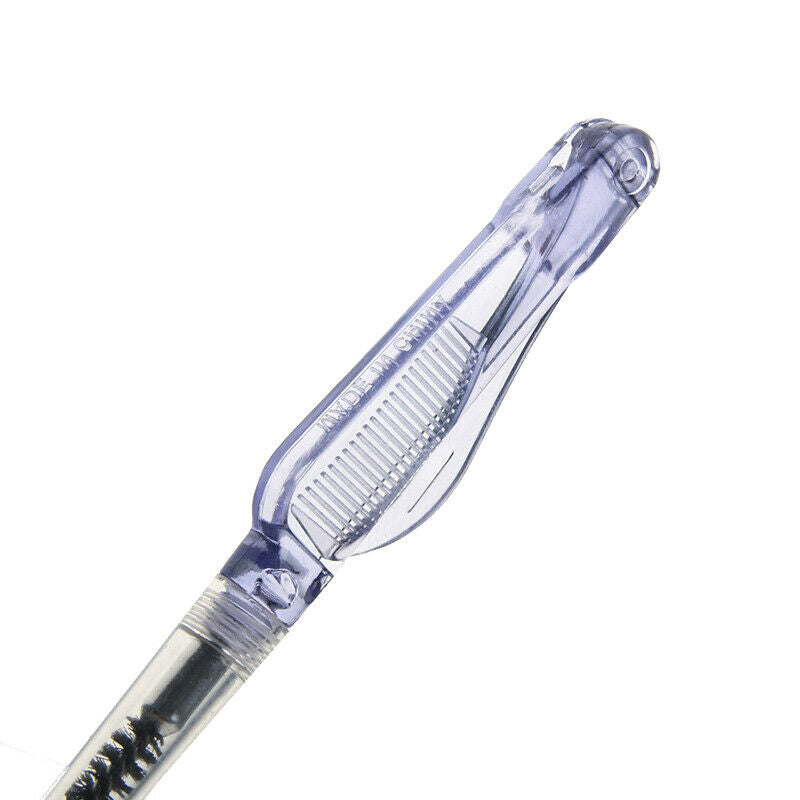 3PCs Double Head Foldable Eyebrow Eyelashes Hair Eye Brow Brush Metal CombFCA