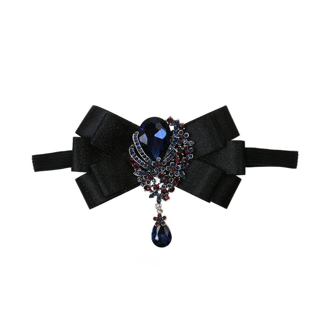 2x Mens Bow Tie Rhinestone Cravat Wedding Accessories Banquet/Party Neckwear