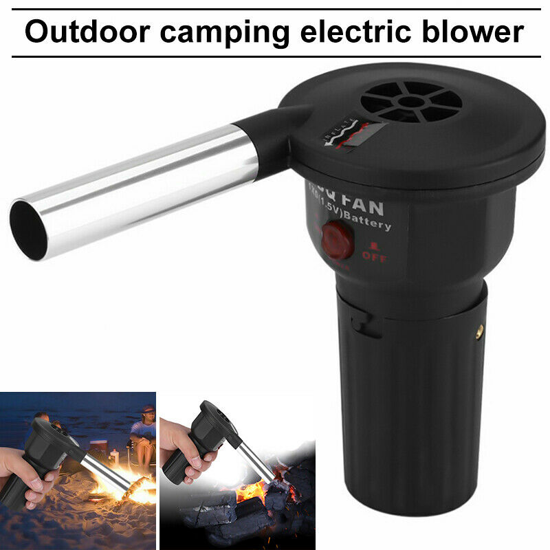 Outdoor Camping Picnic Charcoal Grill Barbecue Mini BBQ Fan Air Blower