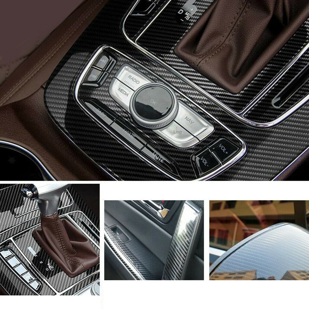 Carbon Fiber Vinyl Film Car Interior Wrap Stickers Decoration 30x150CM 7D