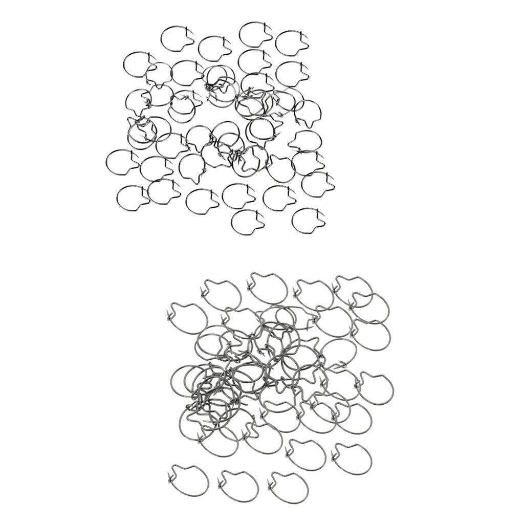 100 Pcs Fishing Bait Clips Terminal Tackle Bait Rings for Fishing Hooks