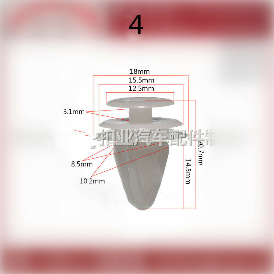 150pcs 6 Sizes Car Autos Body Retainer Push Pin Rivet Clip Mouldings Trim Panel