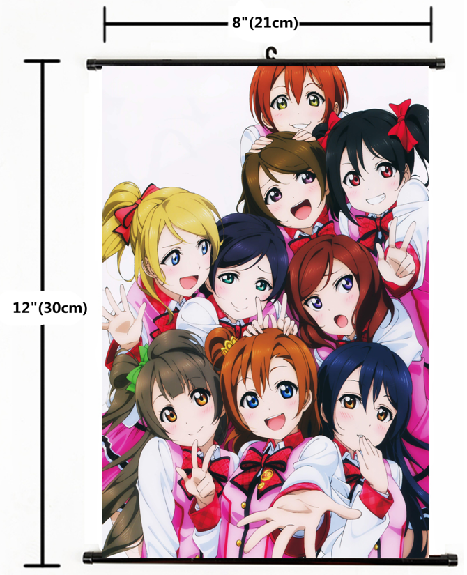 Japan Anime Love Live all member Wall Poster Scroll Home Decor 2106