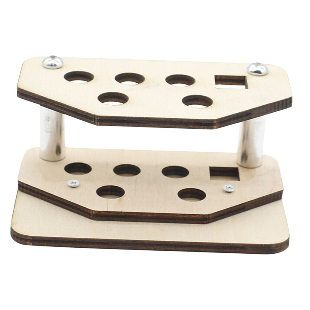 Wood Stand Tool Rack Stamps Storage Organizer Woodworking Tool Rack for Brushes