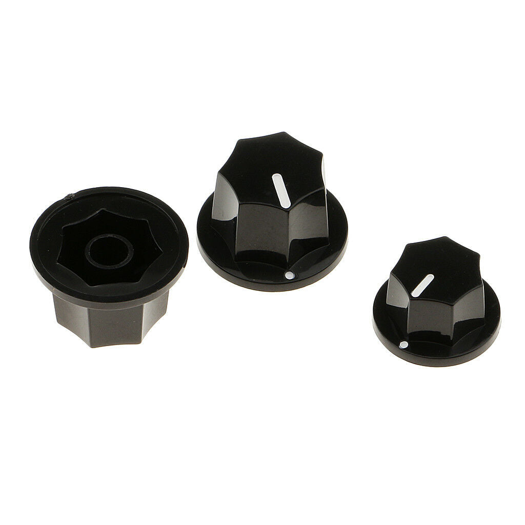Set of 6 Large+Small Volume&  Control Knob for Jazz Bass Electric Guitar