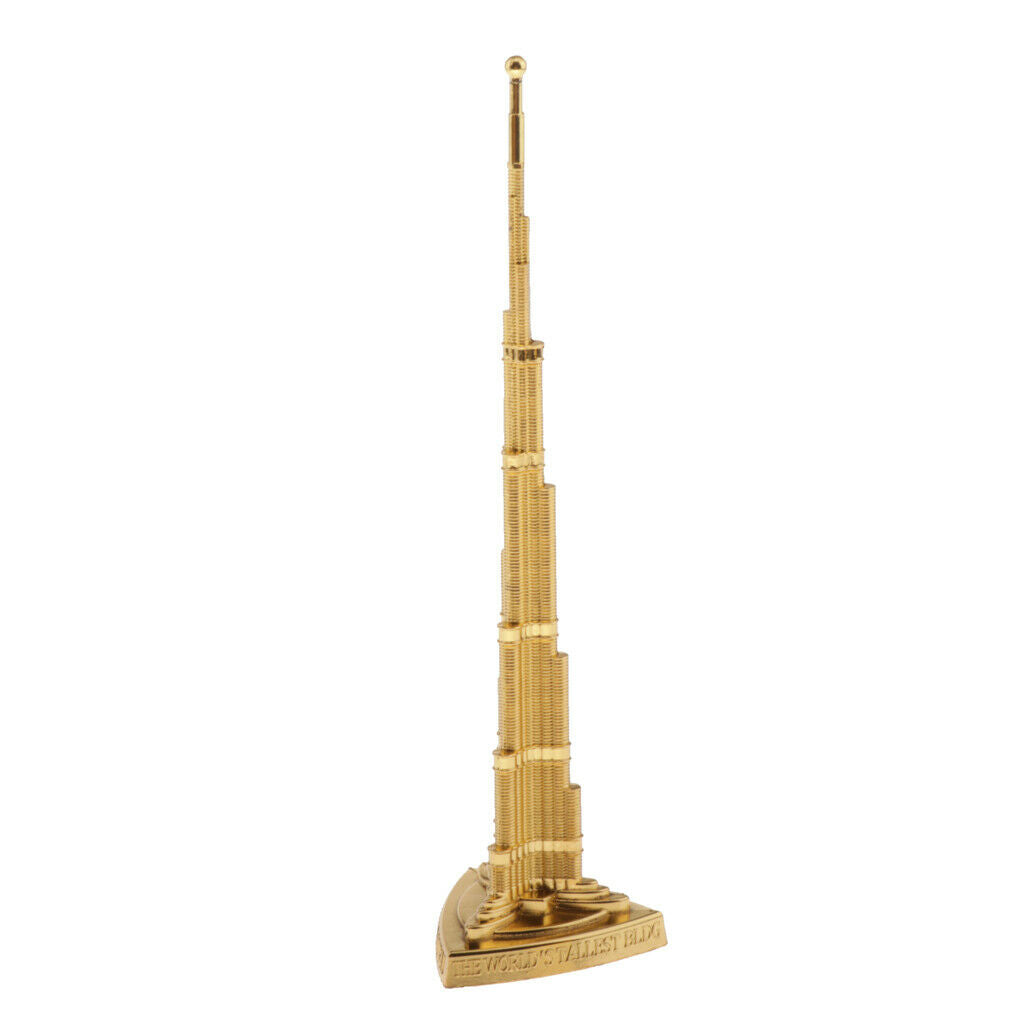 Alloy Dubai Halifah Tower Satue Landmark Building Living Room Decor Golden