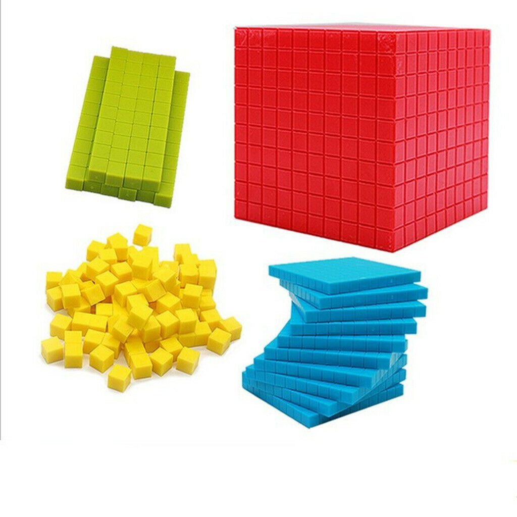 121x Early Child Box Gift Base Ten Math Skill Learning Aids Starter 4 Colors