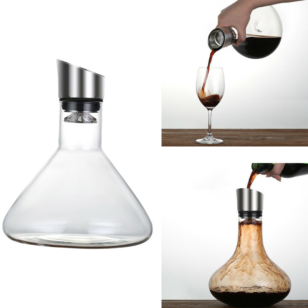 Handmade Lead-free Crystal Wine Decanter Home Drinkware Wine Breather Carafe