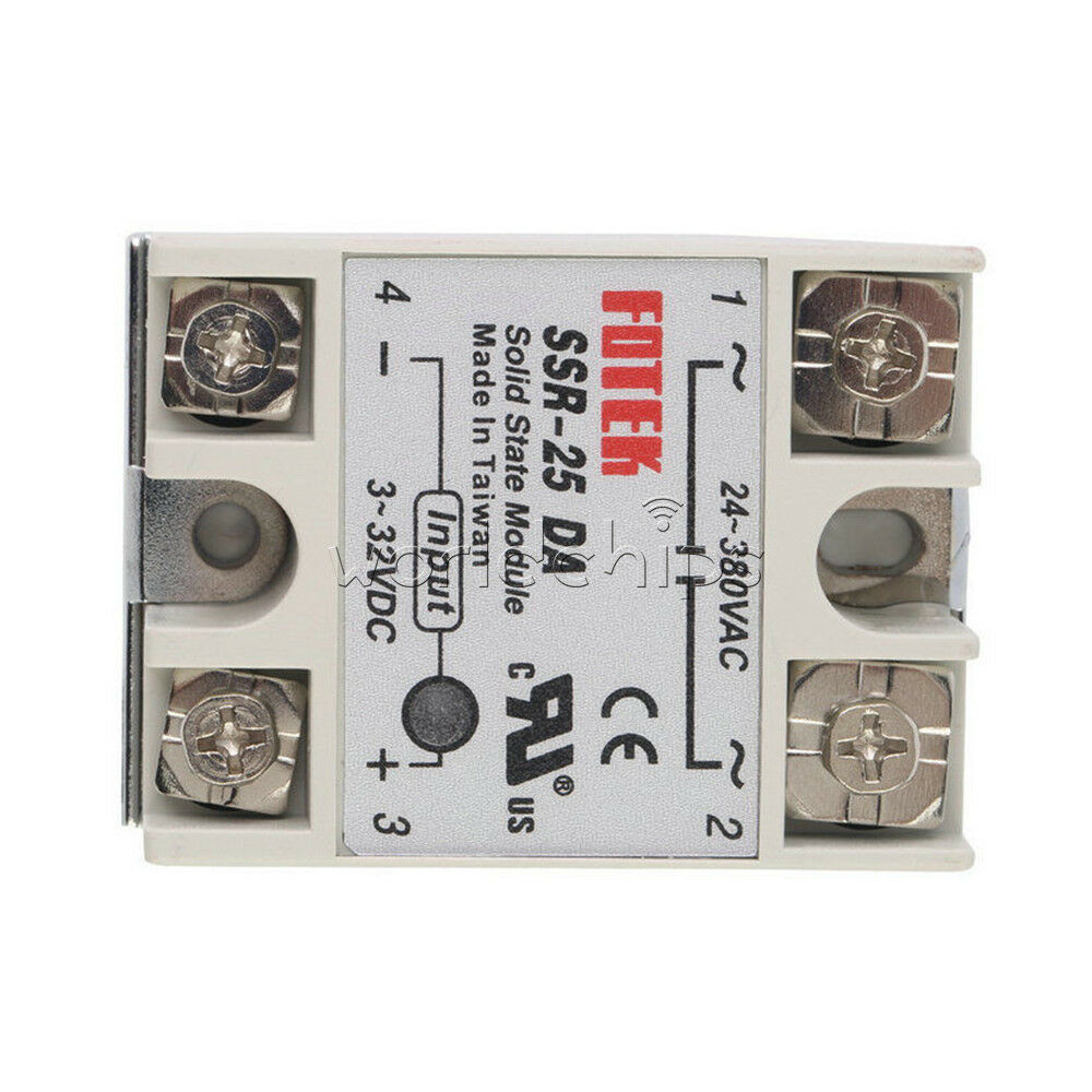 Solid State Relay Module SSR-25DA 25A /250V 3-32V DC Input 24-380VAC Output NEW