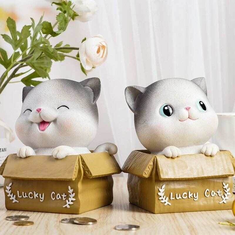 Cute Kitten Piggy Bank,Money Box,Home Decoration Coin Bank Money Piggy Bank M4G4