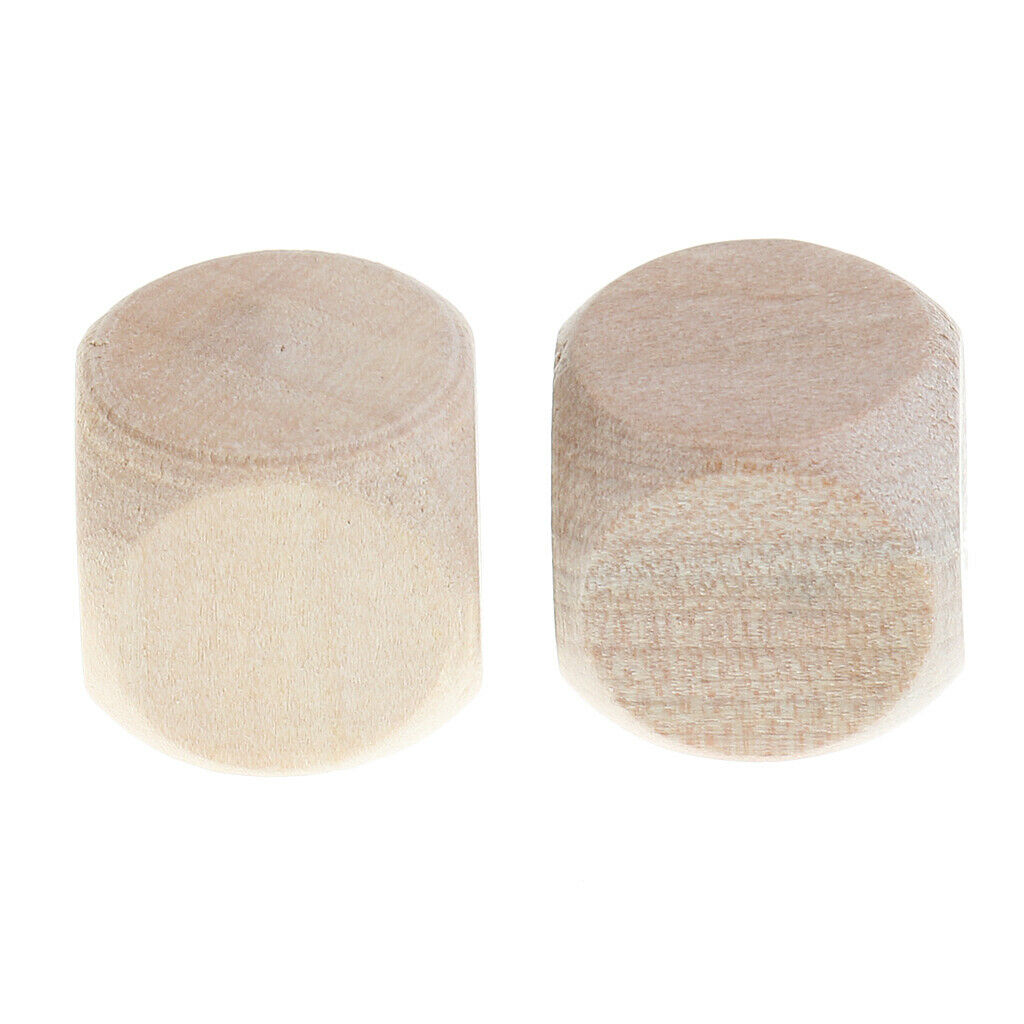 50PCS Blank Wood Game Dice Set Toys 16mm Craft Wooden Blocks For Kids DIY Art