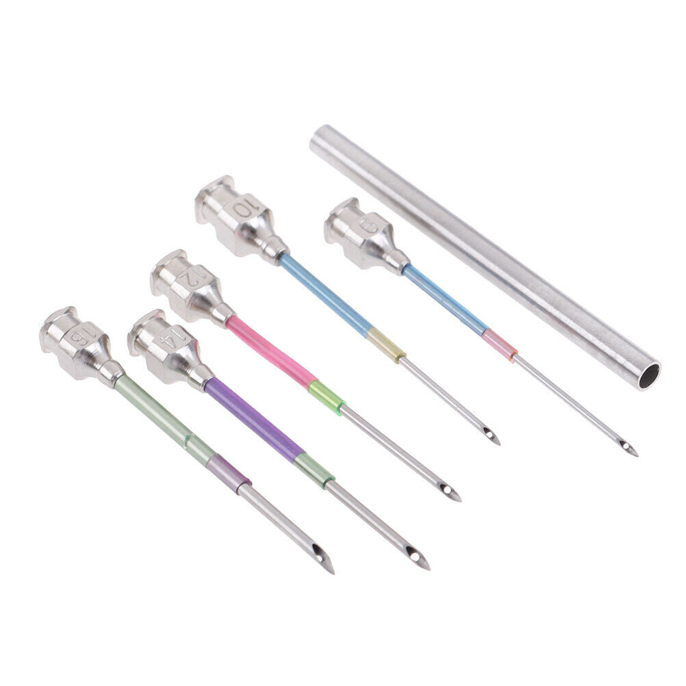 5Pcs Embroidery Stitching Punch Needle Sewing Tool With Needle Bottle DIY.l8