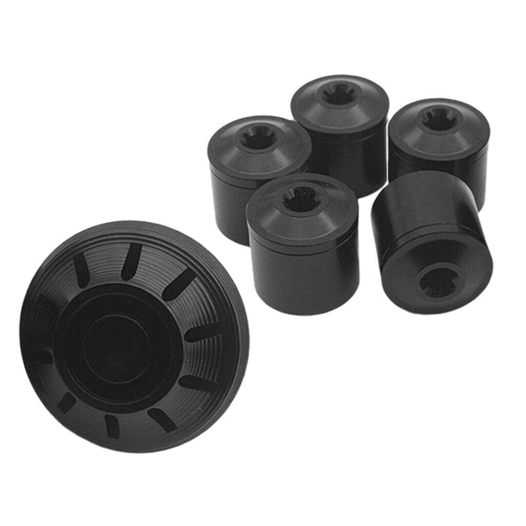 Motorcycle Hubcaps Set Wheel Side Fit for Piaggio Vespa GTS GTV 17-20 Black