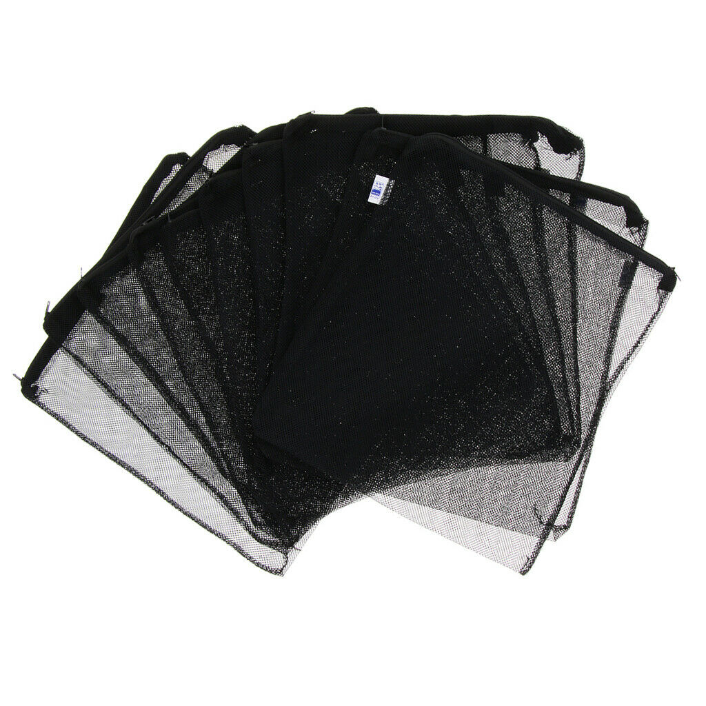 10 Pieces Aquarium Filter Bags Media Filter Bags with Zipper for aquarium,