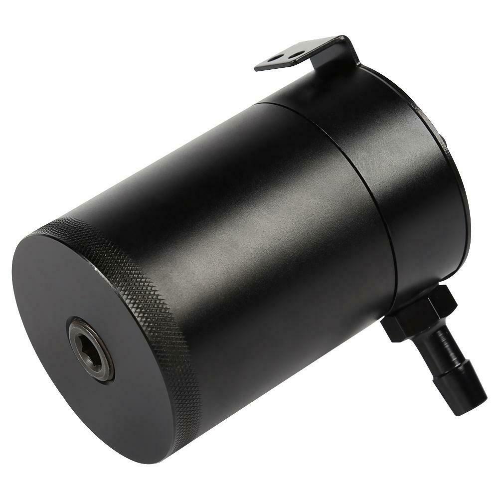 Baffled Billet Aluminum Oil Catch Can 2 Port Oil Catch Tank Reservoir Universal