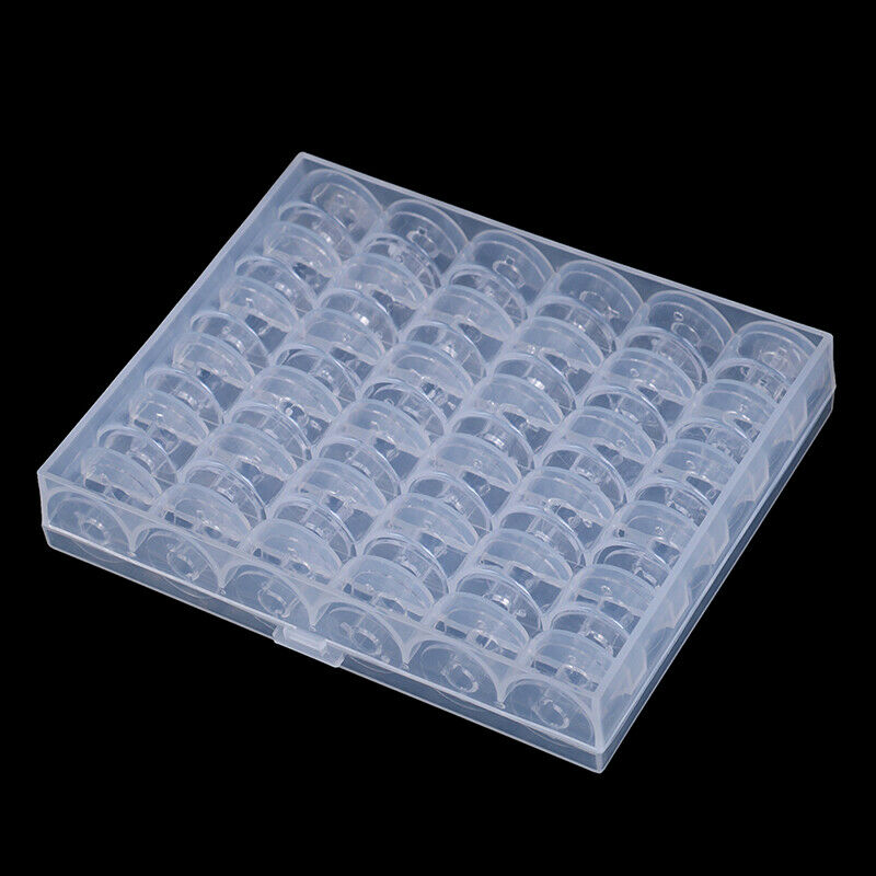 1set Clear Plastic 36 Bobbins Sewing Machine Spools With Thread Storage C.l8
