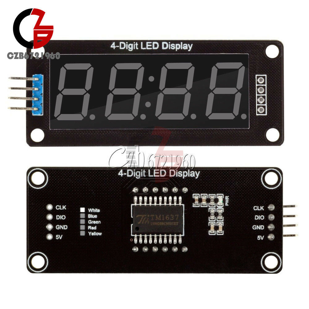White 0.56" inch TM1637 Digital 4-Bits LED Clock Tube Display 5V for Arduino