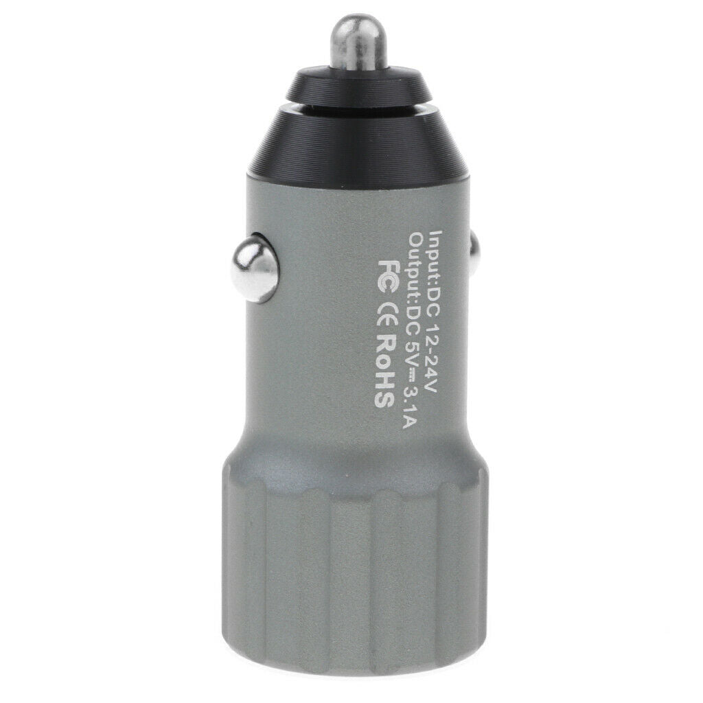 Universal Dual USB Car Charger 2 Port Adapter for Smart Phone  Ink Cyan