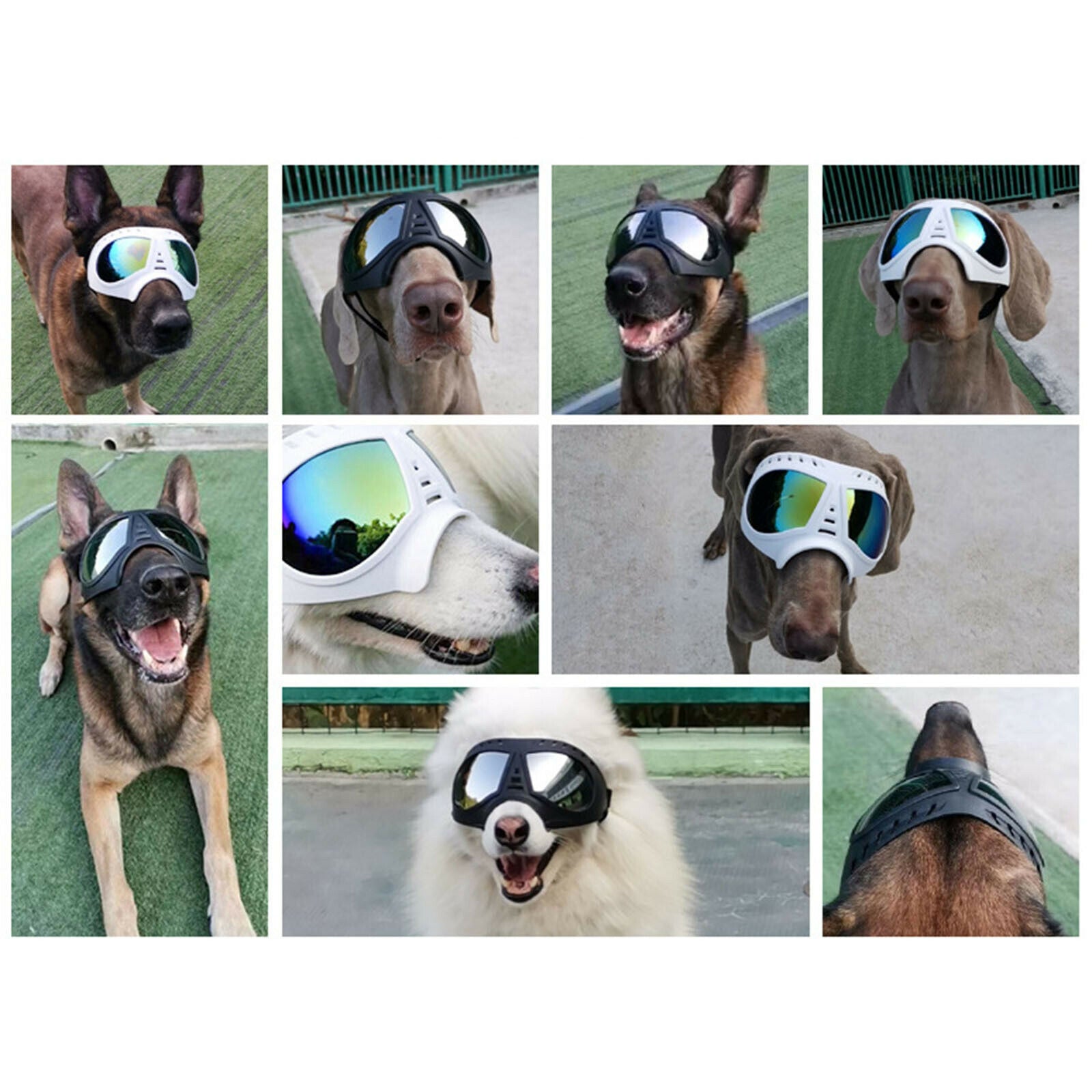 Dog Sunglasses Pet Goggles Fog Protection Glasses Eye Wear White