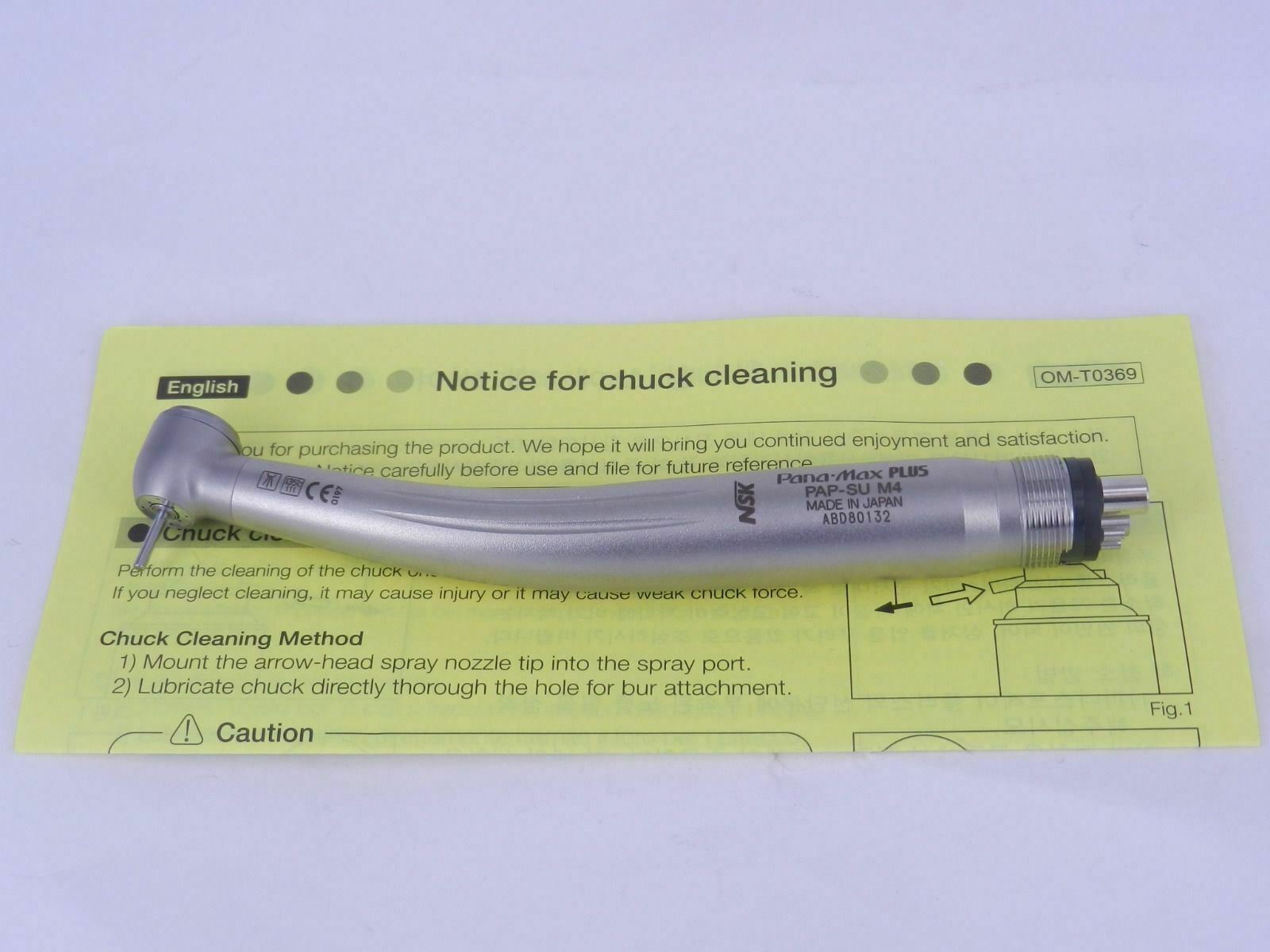 Dental NSK Pana Max Plus High Speed Turbine Handpiece Push Button Standard Head