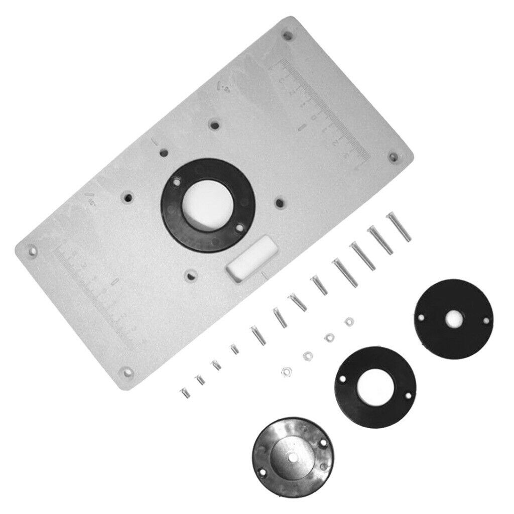 Router Table Insert Plate Kit Tool for Woodworking Benches Durable 9.3x4.7"