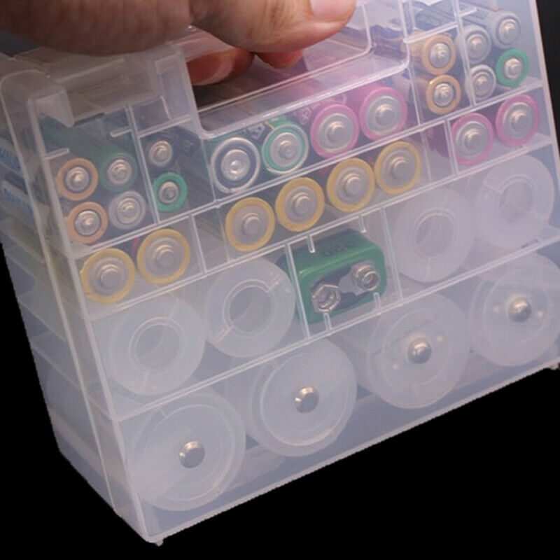 Plastic Battery Box Storage Case Holder Organizer for AA AAA C D 9V Batter_D TH