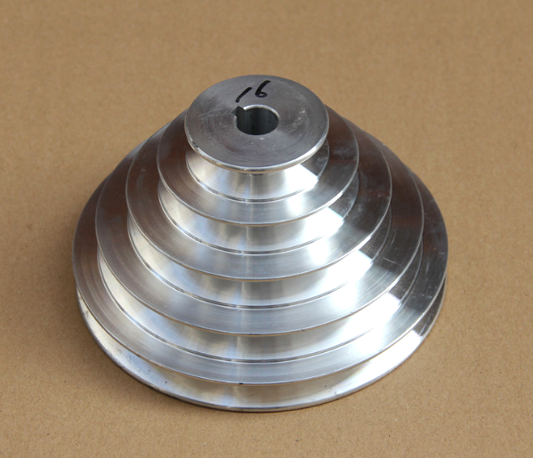 1PC 147mm Diameter - 4 Step Pulley 28mm Bore - 4mm keyway - Cast Aluminum[M_M_S]