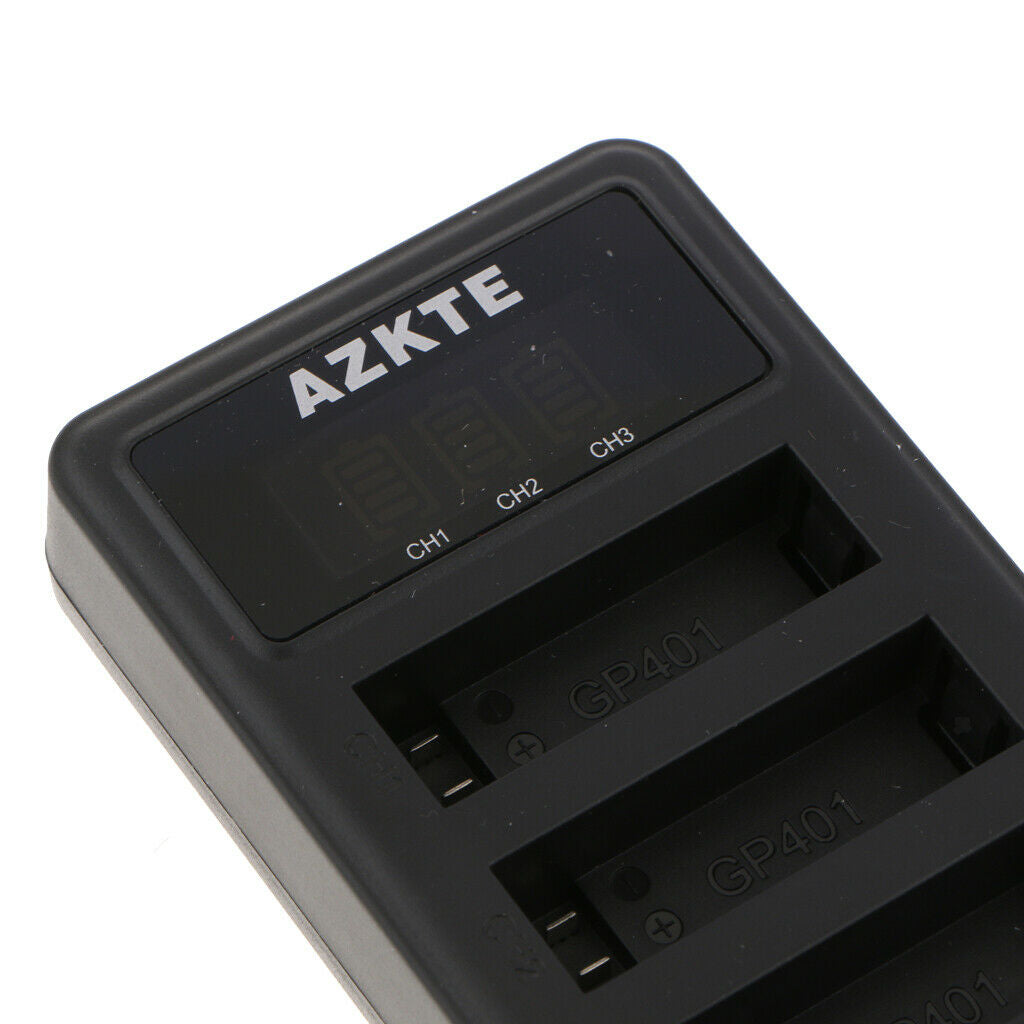 AHDBT-401 3-Channel Battery Charger Charging Cradle Dock Compatible with