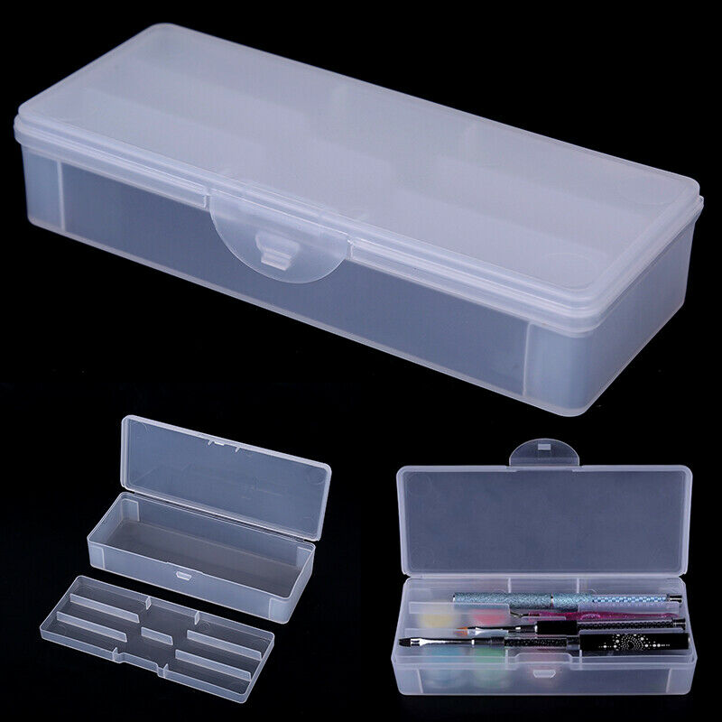 Transparent Double-layer Nail Art Pen Manicure Storage Box Makeup Tool Or.l8