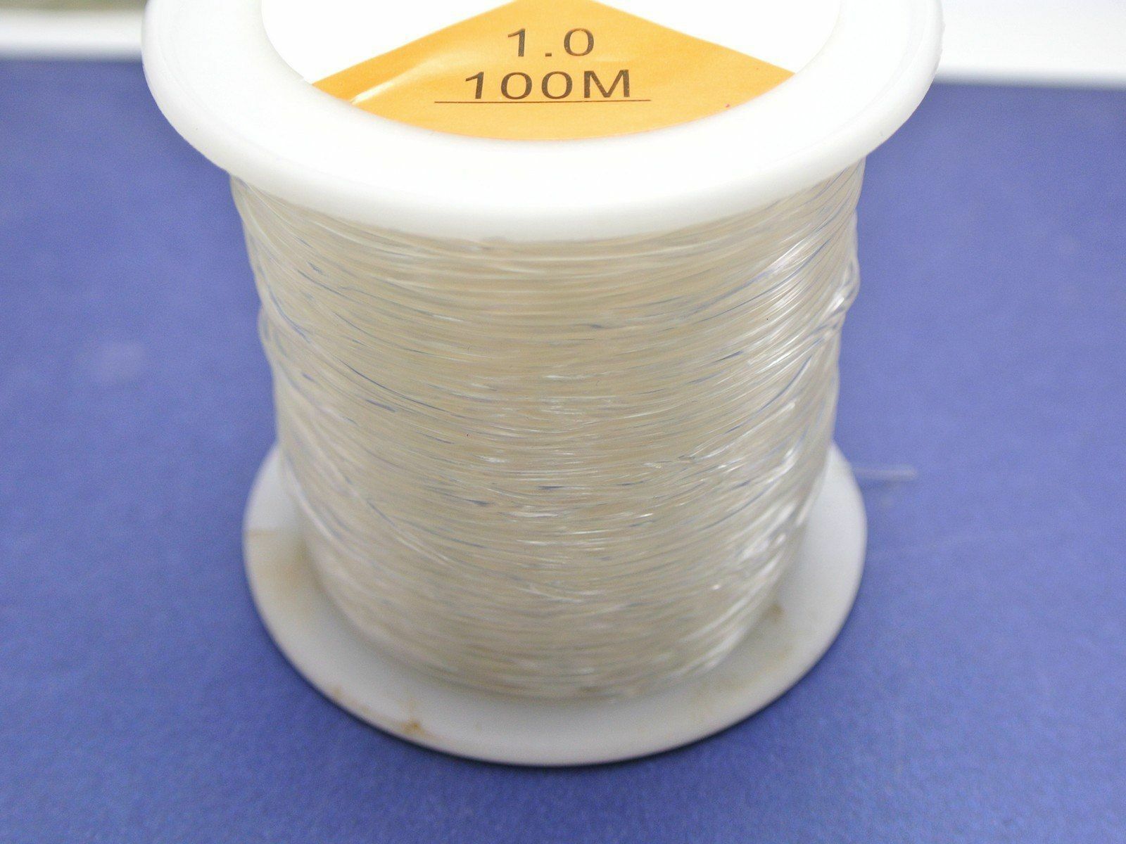 Size1mm 100 Meter Clear Crystal String Stretch Elastic Beading Cord Thread