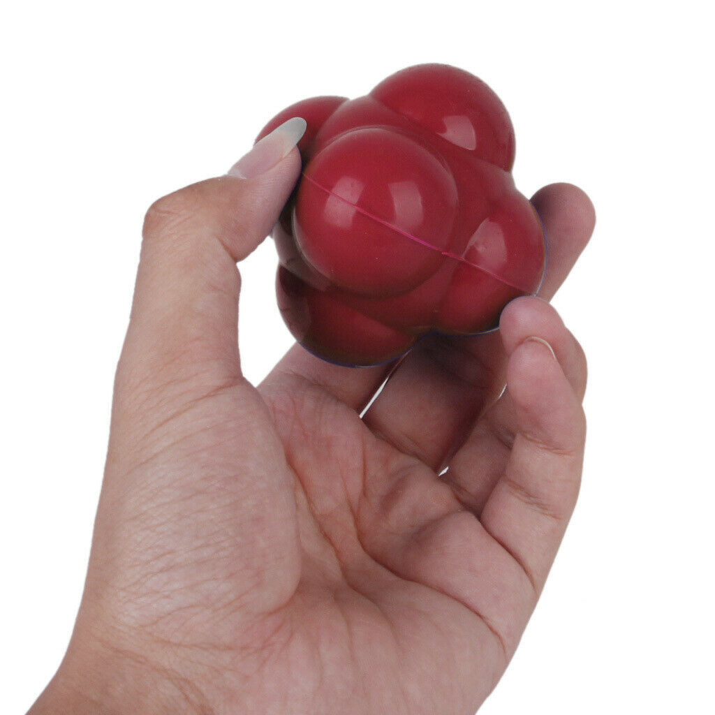 Red Silicone Reaction Ball - Soccer / Baseball / Softball Trainer for Improve