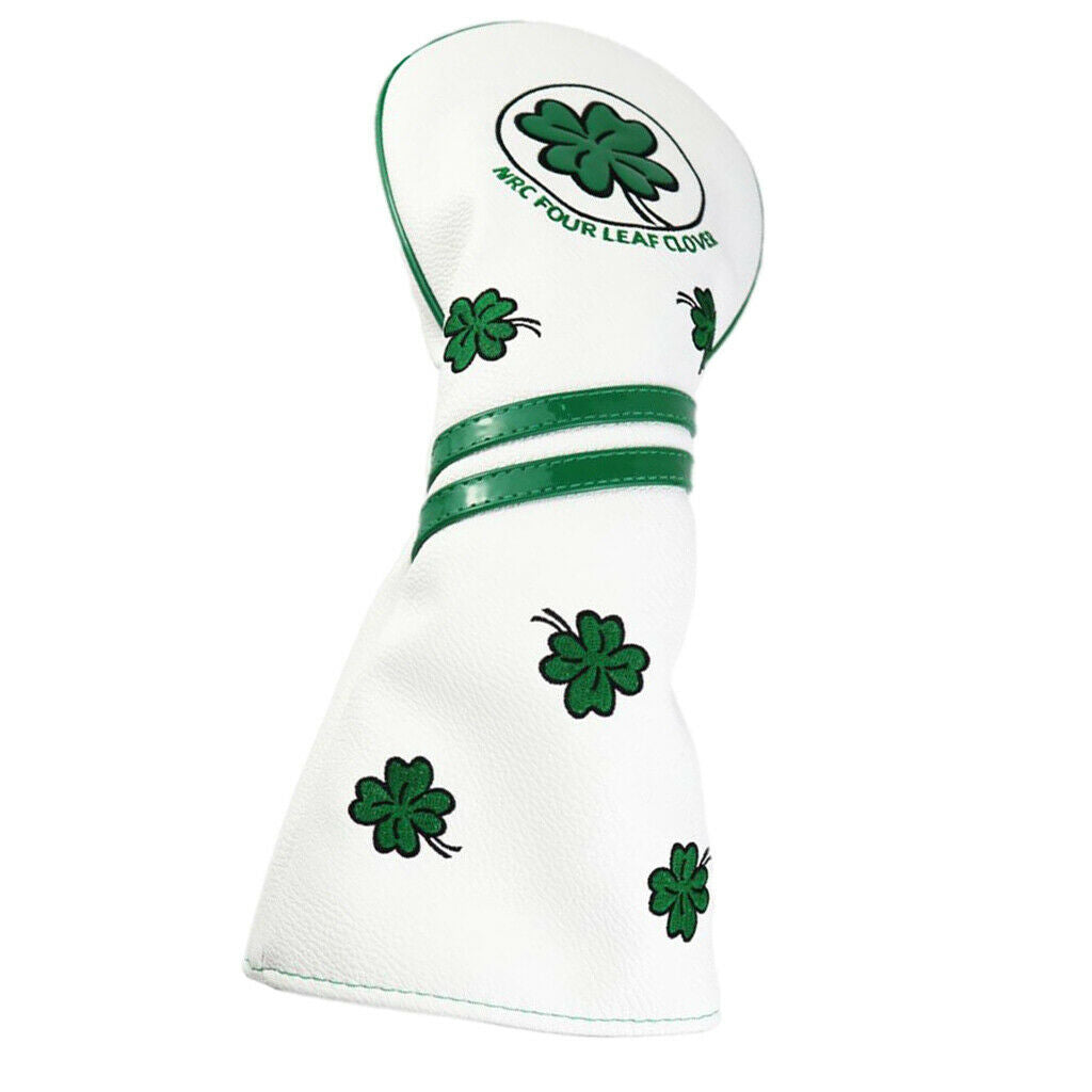 Premium No. 1 Golf Club Headcover Fairway Woods Four Leaf Clover Cover