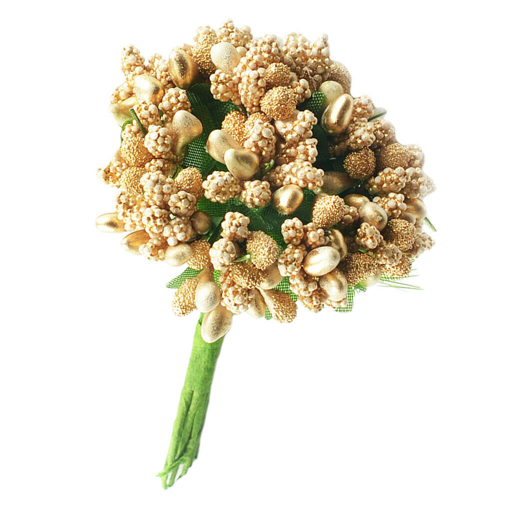 Two Bunch of 24pcs Artificial Flower Stamens Pistil for Cake Decors 2-3cm