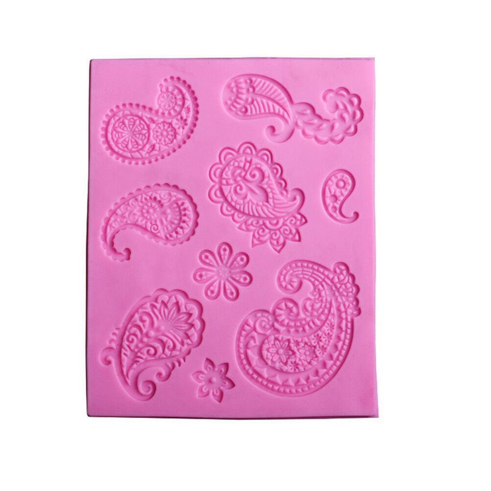 relief liquid state cake sugar lace pattern decor silicone mold retro bak.l8