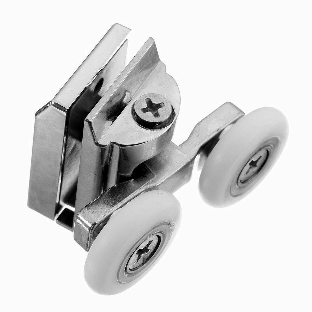 4pcs Shower Door Rollers Bathroom Upper Top Sliding Double Wheels 23mm