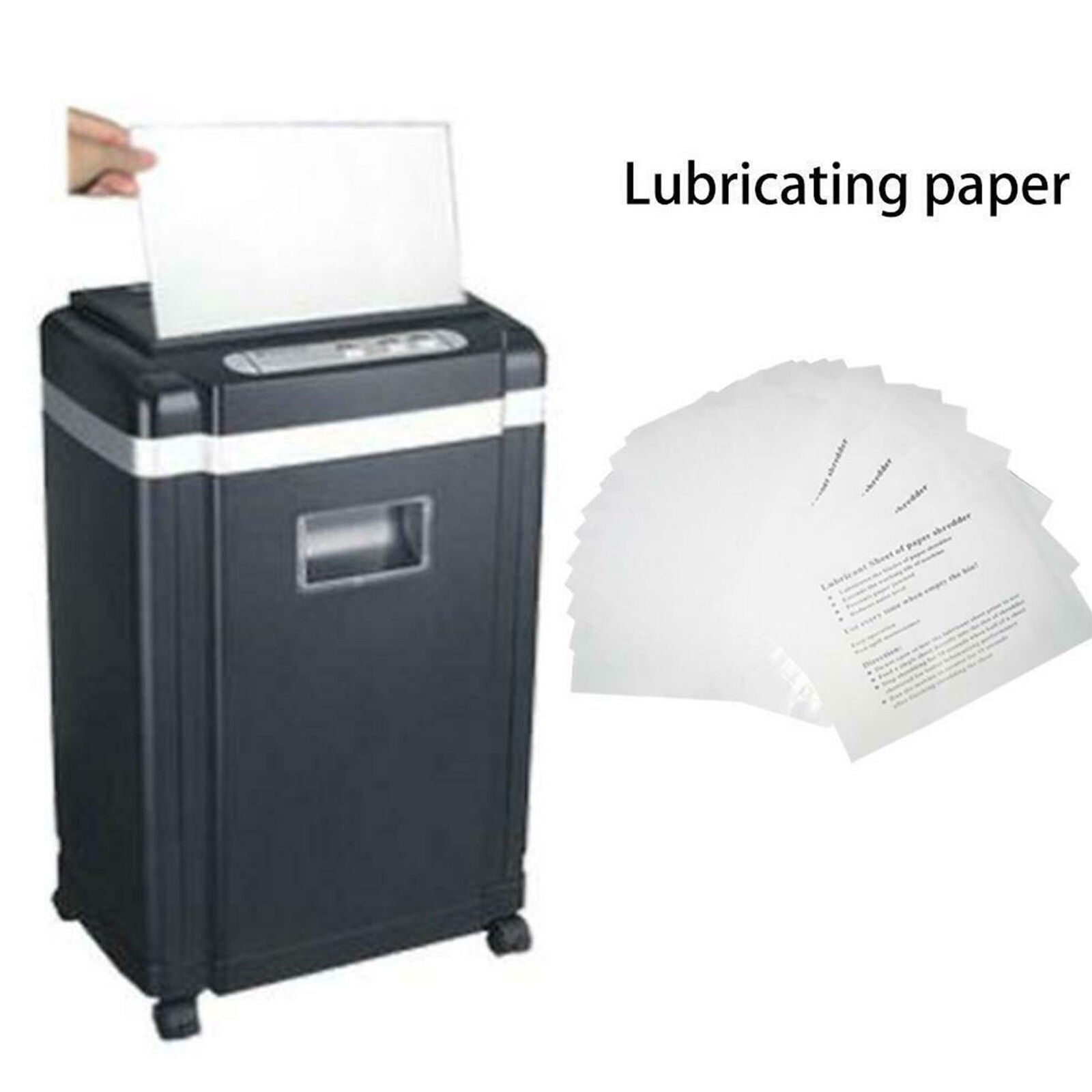 12-pack Shredder Oil Lubricant Sheets Blade Sharpening Paper Office Equipment