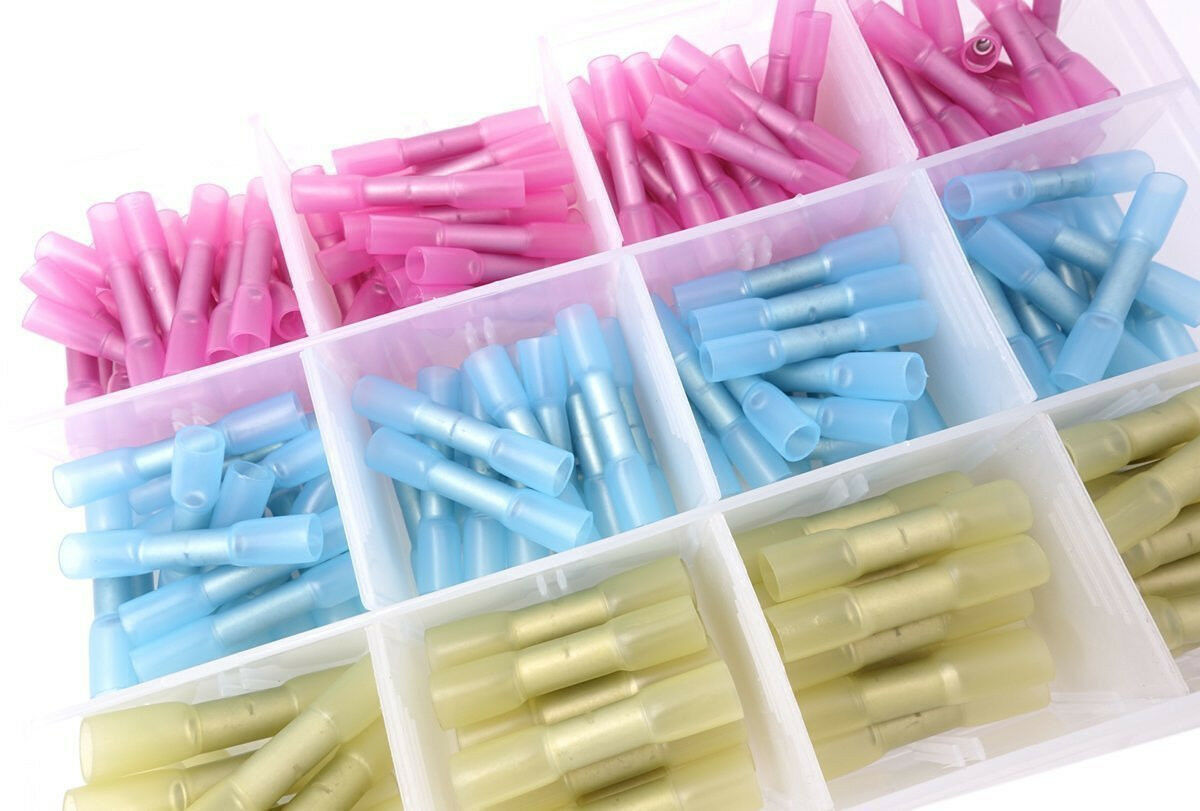 180Pcs Assorted 22-10 AWG Heat Shrink Electrical Wire Crimp Terminal Connectors