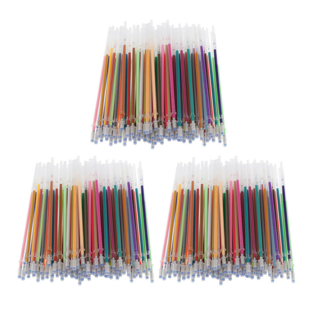 300x Gel Pen Refills Markers Writing Stationery DIY Art Painting Supplies