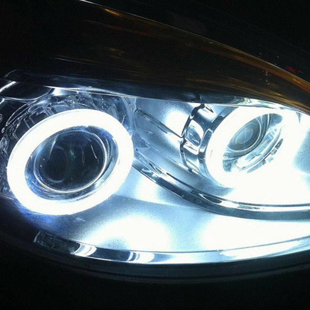 Universal 60LED 70mm Car COB Angel Eyes Warning Headlight Halo Ring Drving Lamps