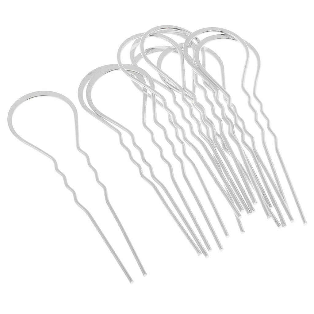 10Pcs U Shaped Hair Clips Hair Pins Hair Salon Tools Jewelry Making Findings