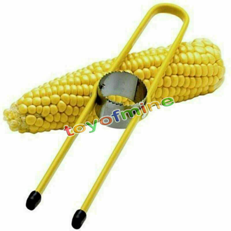 Home Kitchen Tricolor Plastic Feet Metal Corn Cutter Remover Peeler Stripper
