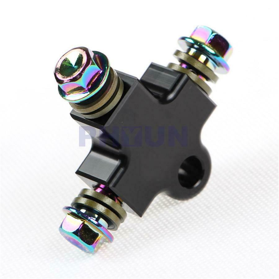 3-Way Tubing Bracket Kit Oil Pipe Screw Tubing Tee For Motorcycle Brake System