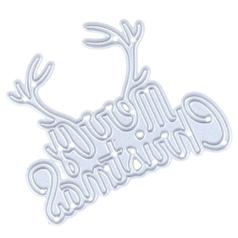 Merry Christmas Metal Cutting Dies Stencils DIY Scrapbooking Album Paper Card Kt
