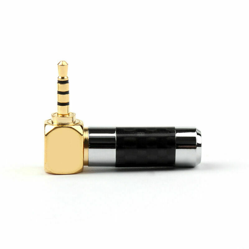 4X 2.5mm 4 Pole Audio Plug Angel TRRS Rhodium-Plated Carbon Fiber AT2